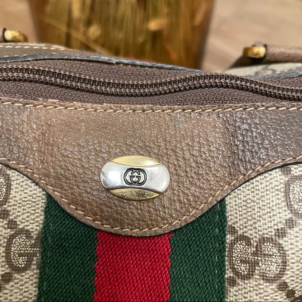 Authentic Vintage Gucci Web Supreme Boston Bag - Picture 4 of 12